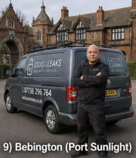 Bebington area - Locks & Leaks emergency locksmith serving local community